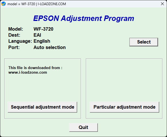 Epson WF-3720 WF-3723 Resetter